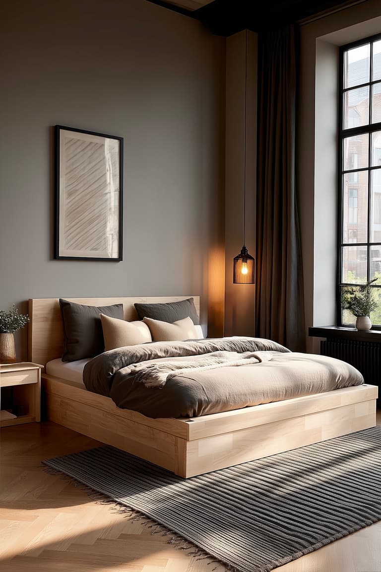 chambre moderne chaleureuse loft cosy