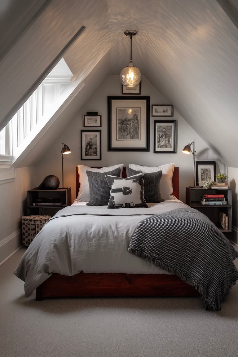 aménager chambre étudiant sous pente combles maison