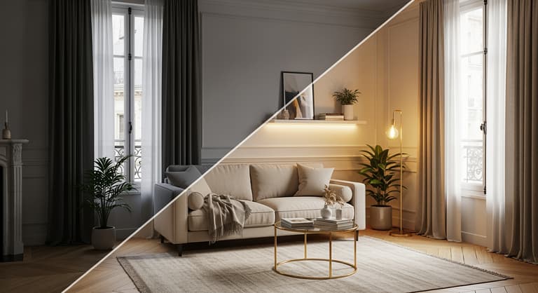 Comment éclairer une pièce sombre sans travaux