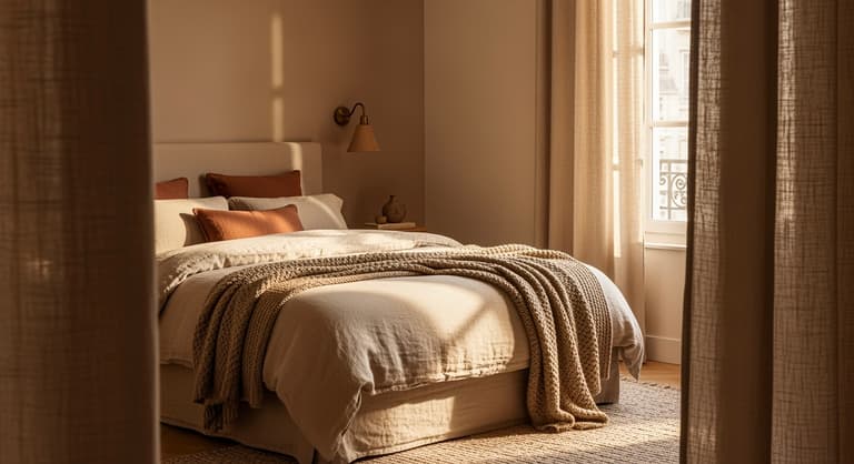chambre cosy palette texture conseils décoratrice intérieur blog