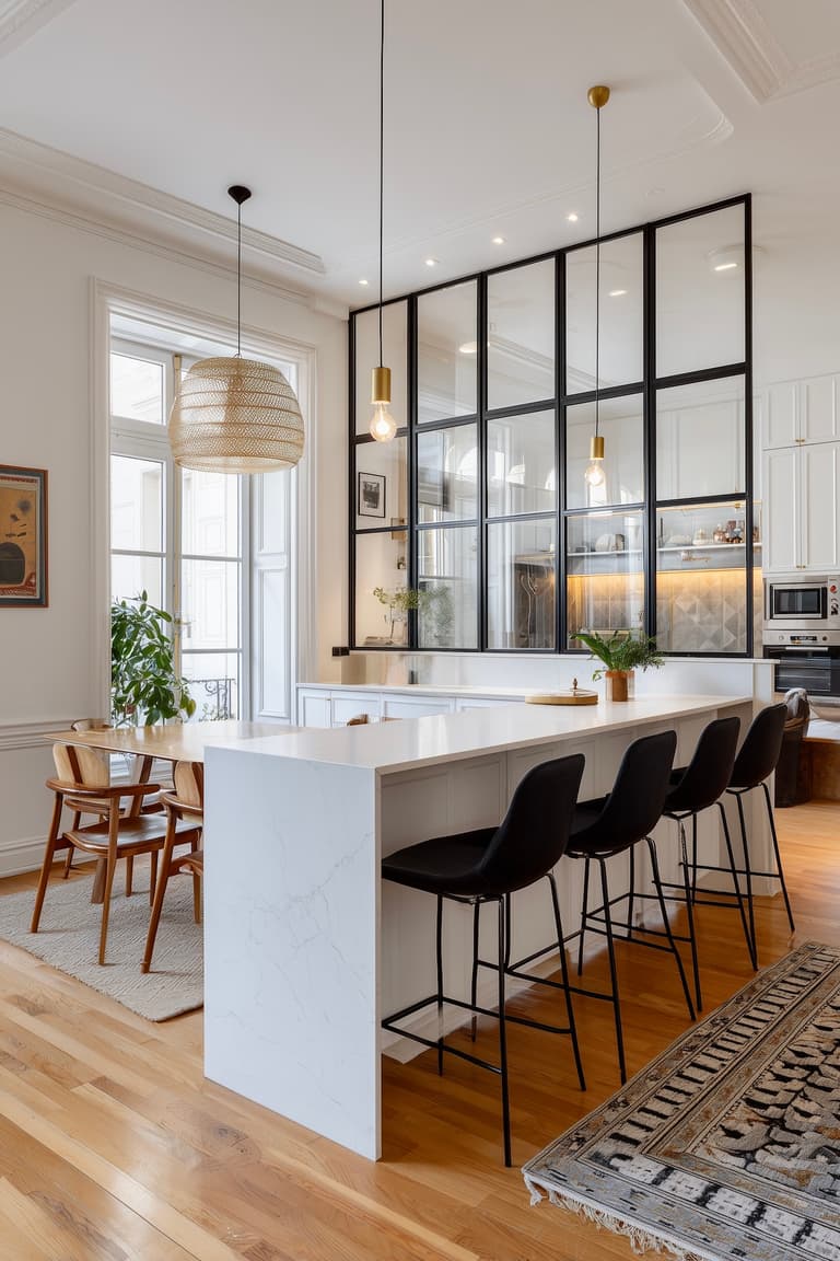 cuisine séparer verrière diy sans gros travaux