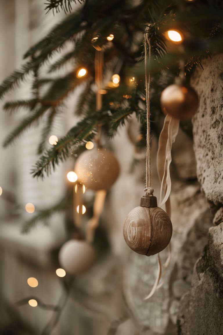 décoration boule sapin bois artisanat