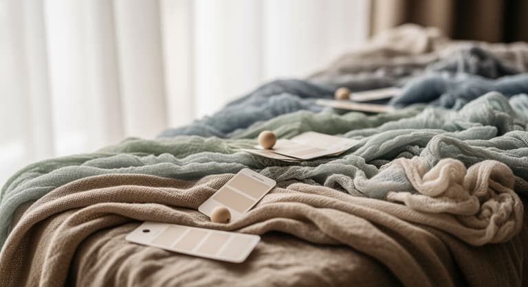 Palette couleurs chambre apaisante: idées, duos et codes HEX