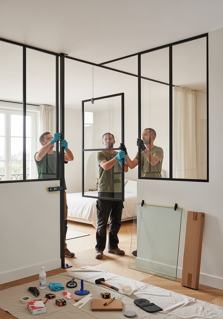 Verrière intérieure sans gros travaux et rapide à installer