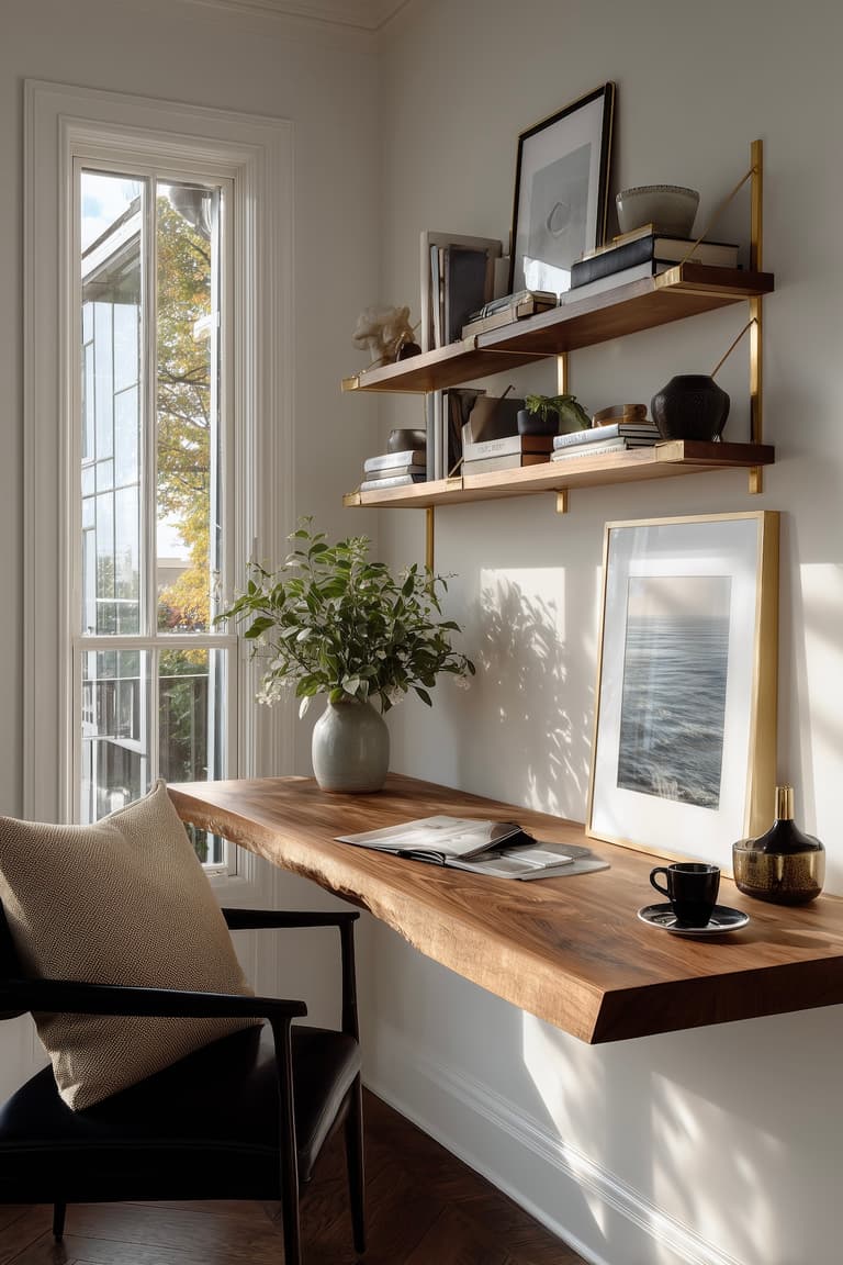 coin bureau diy tronc discret salon petit espace
