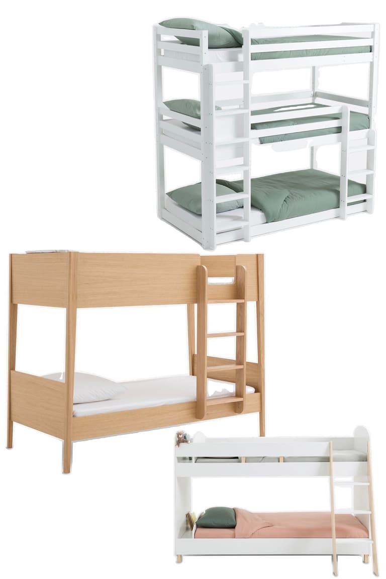lit superposé blanc gain de place - blog déco clem