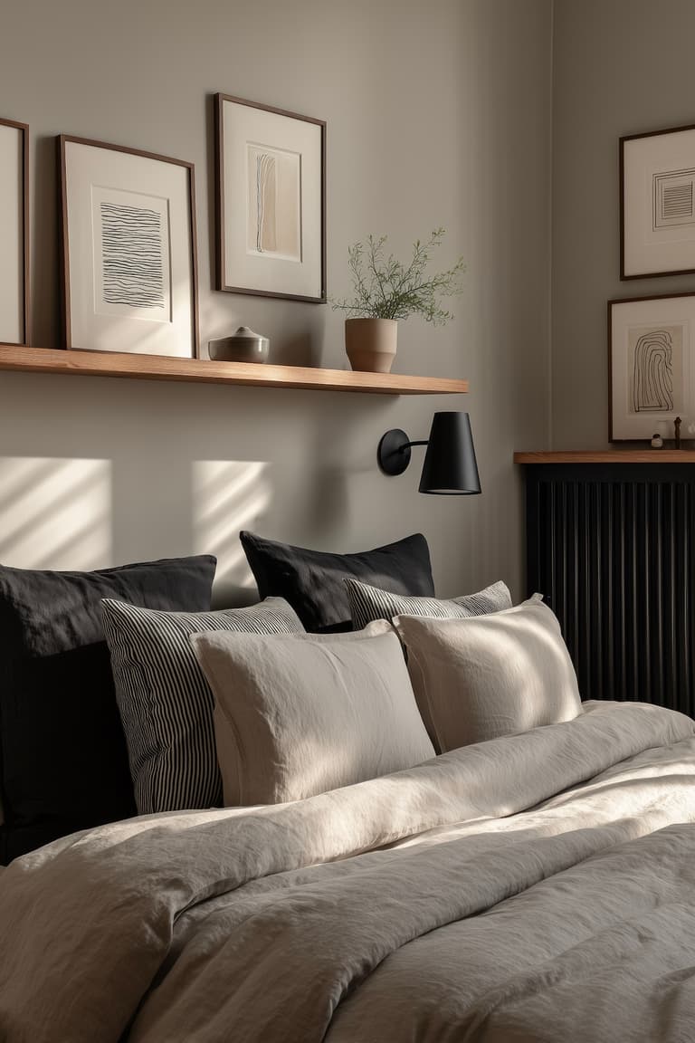 cache-radiateur en bois diy facile noir chambre moderne