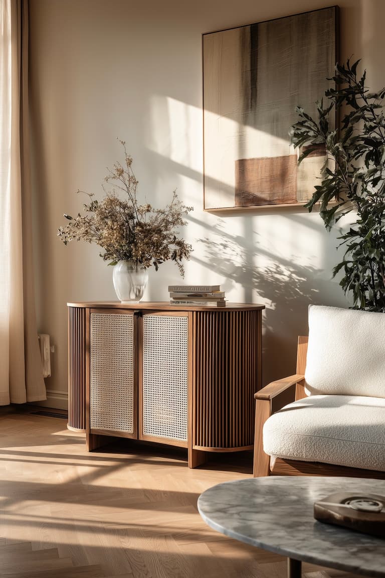 fabriquer cache-radiateur diy bois cannage design