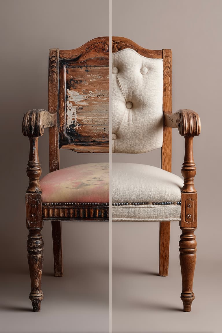restaurer chaise ancienne facile avant après diy