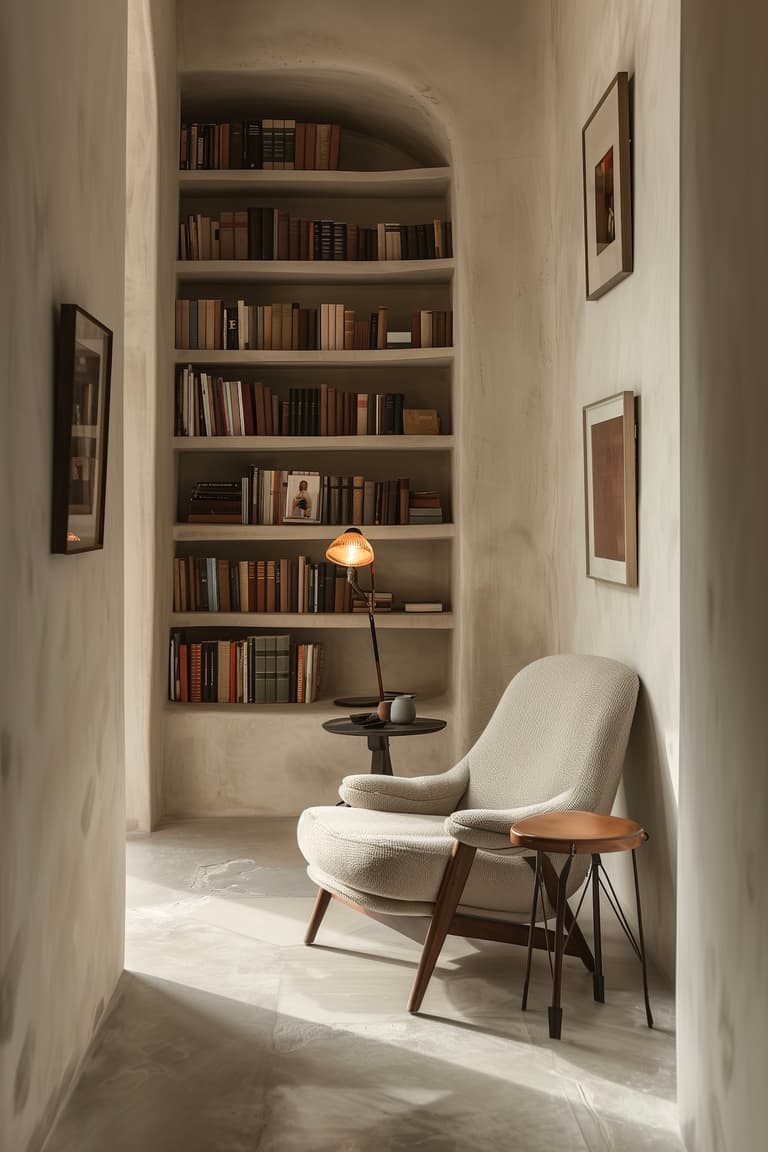transformer couloir rangement malin niche bibliothèque diy