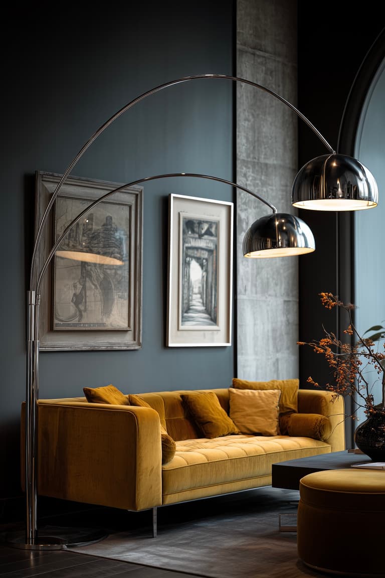 lampadaire luminaires double arche design petit budget