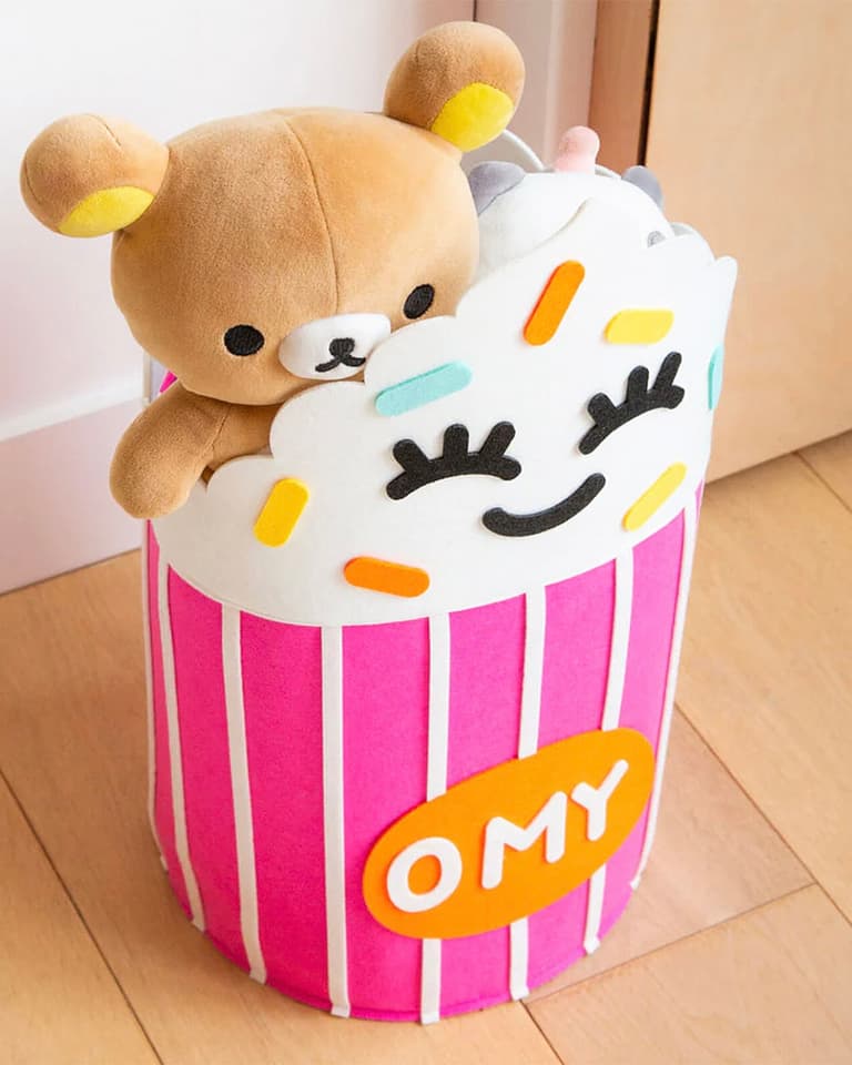 panier rangement glace amusant bac jouet feutrine coloré