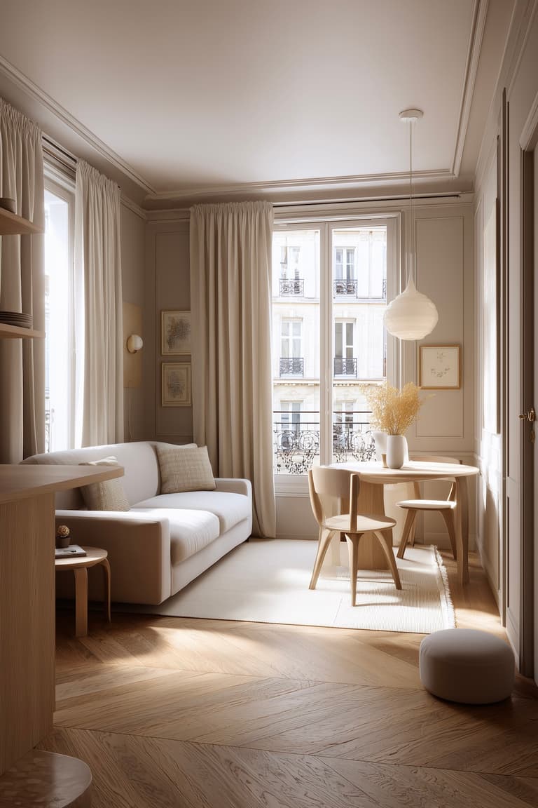 studio parisien optimisé premier appartement déco chaleureuse meubles malin