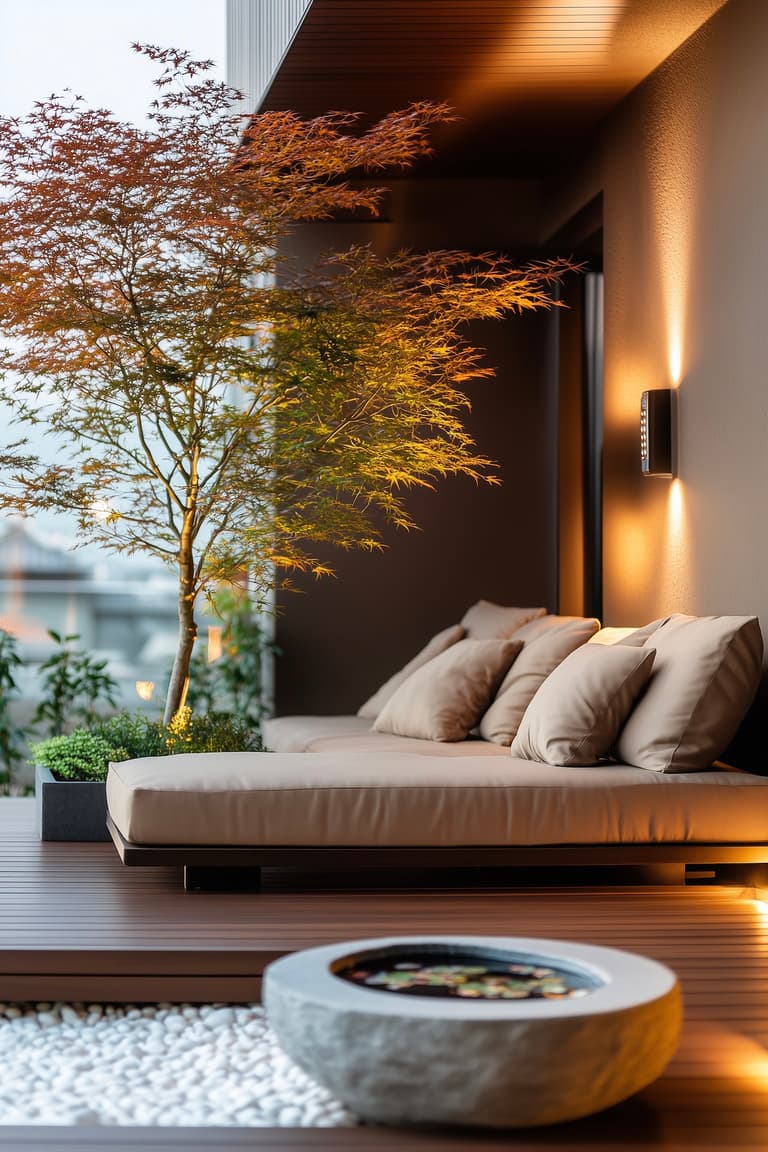 déco petit balcon style zen inspiration Japon Kyoto