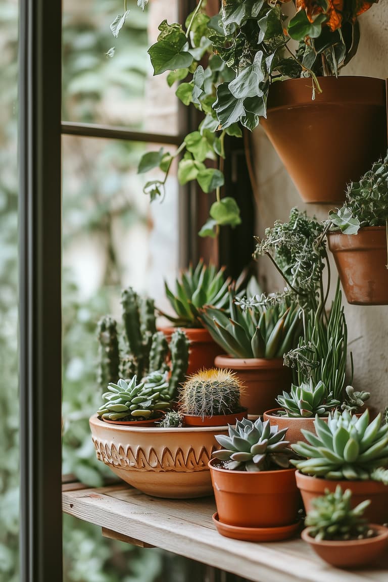 plantes grasses extérieurs peu entretien facile cactus