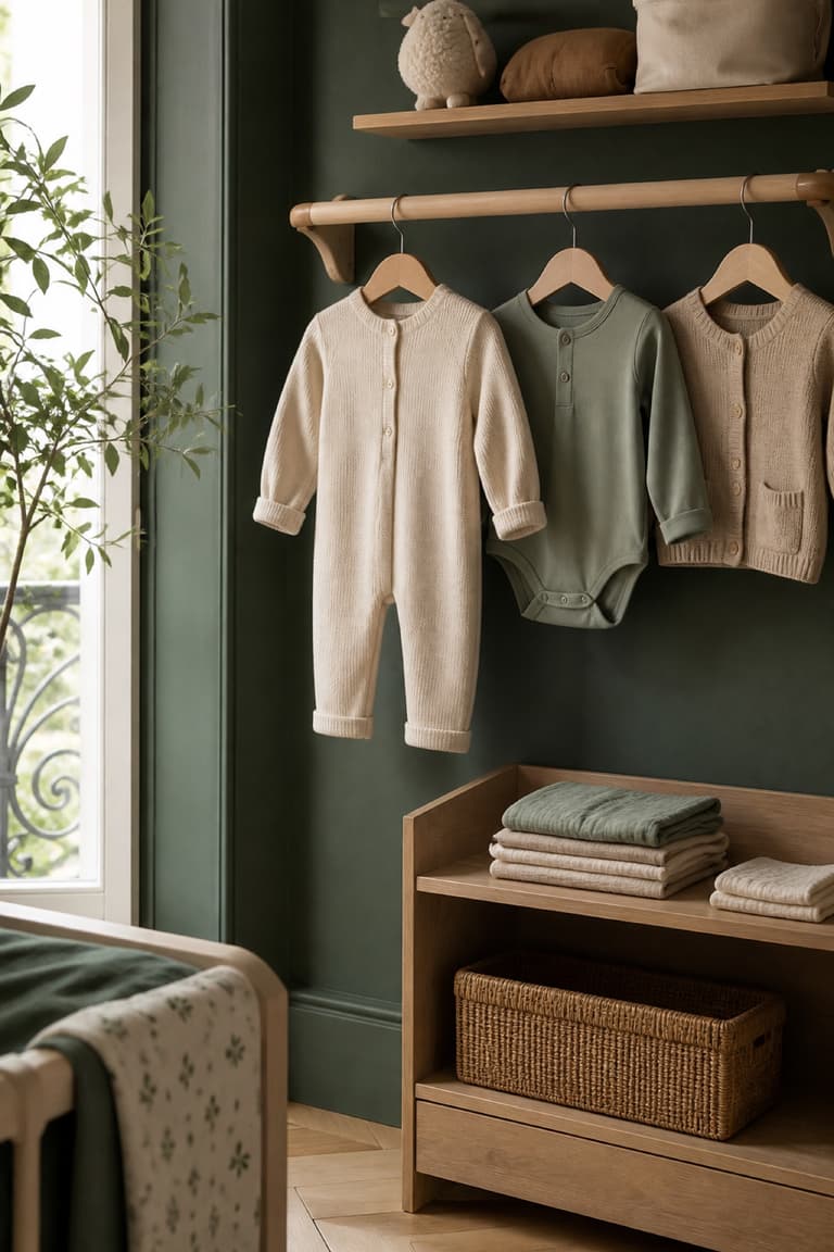 Coin vêtements avec des tenues douces pour bébé