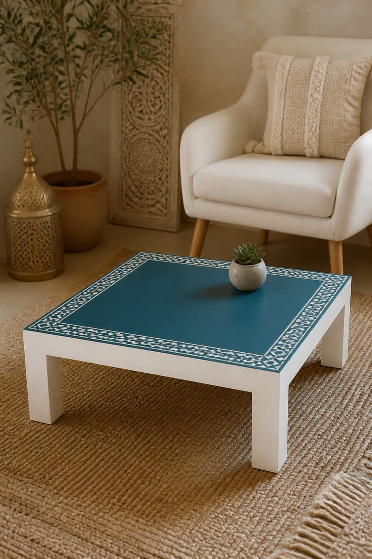Table Lack IKEA customisée en table orientale