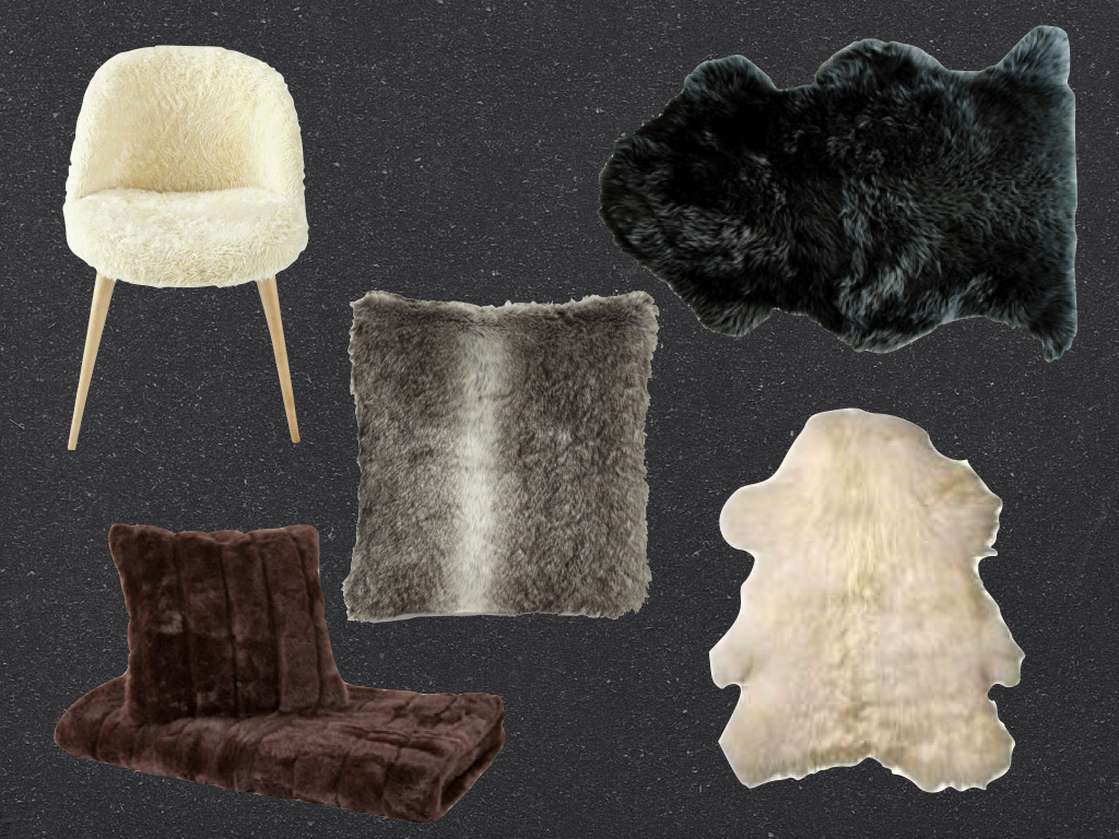 Deco fausse fourrure coussin