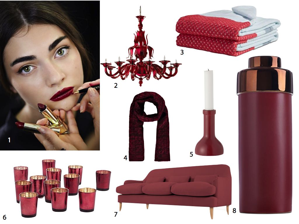 Marsala Pantone couleur de l'annee 2015 color of the year clem around the corner meuble deco canape lampe