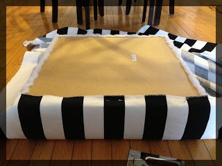 Transformer une table basse. IKEA LACK en pouf. clemaroundthecorner tuto.
