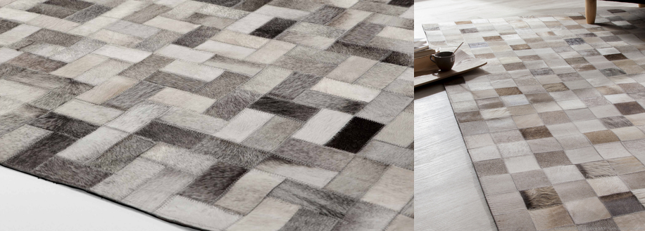 tapis moins cher en peau 100% cuir.
