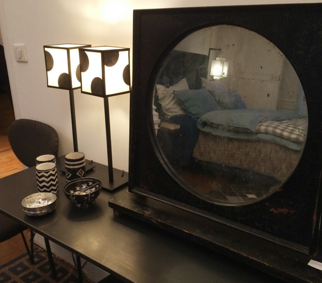 Miroir vintage chambre parentale