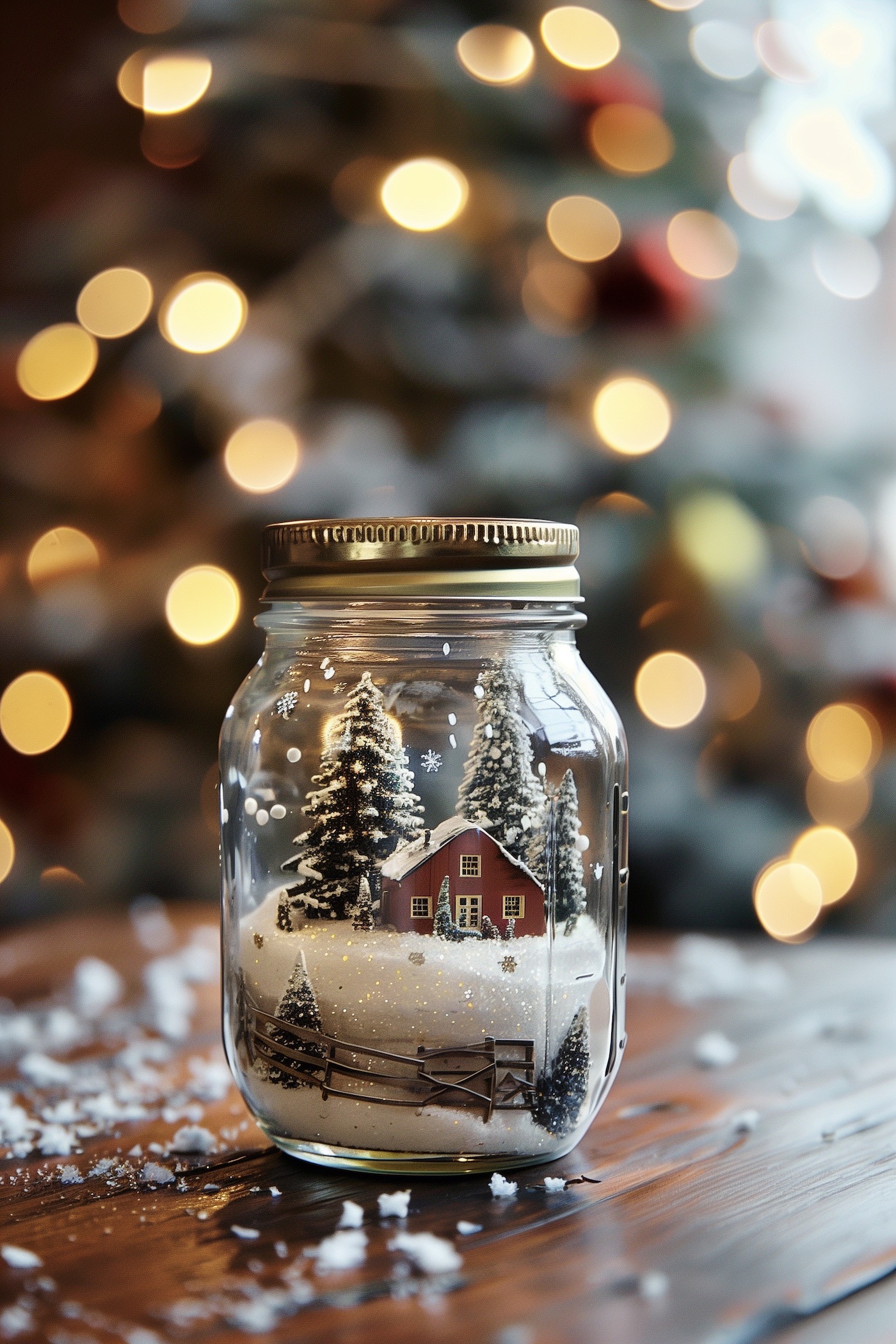 idée mini décor Noël boule à neige verre