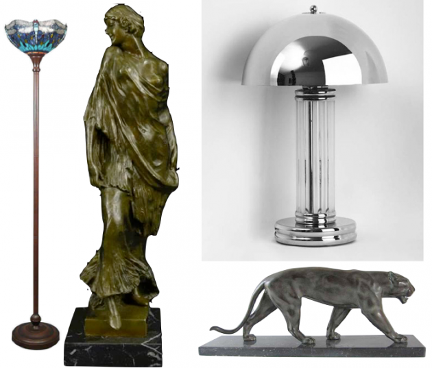 lampe statut art déco