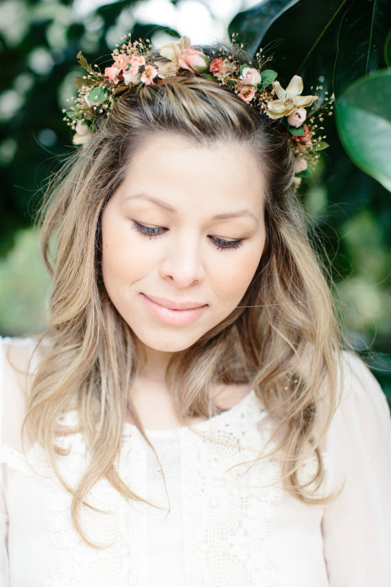Etsy déco Mariage fleur couronne mariee