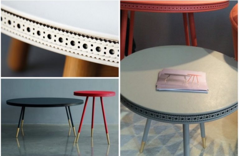 table en cuir Hermes