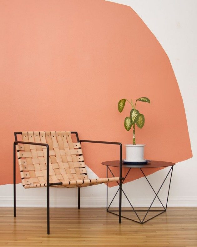 couleur de l'année pantone 2019 living coral peindre ses mur orange et blanc blog déco clem around the corner