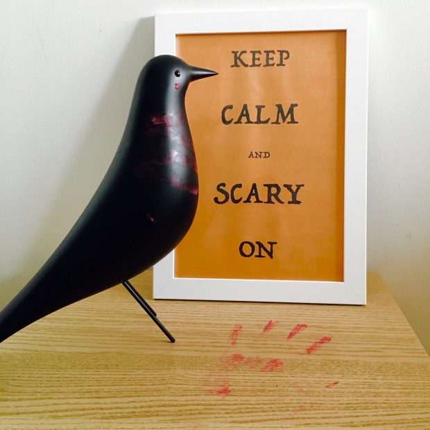 Keep calm and scary on affiche halloween gratuite.
