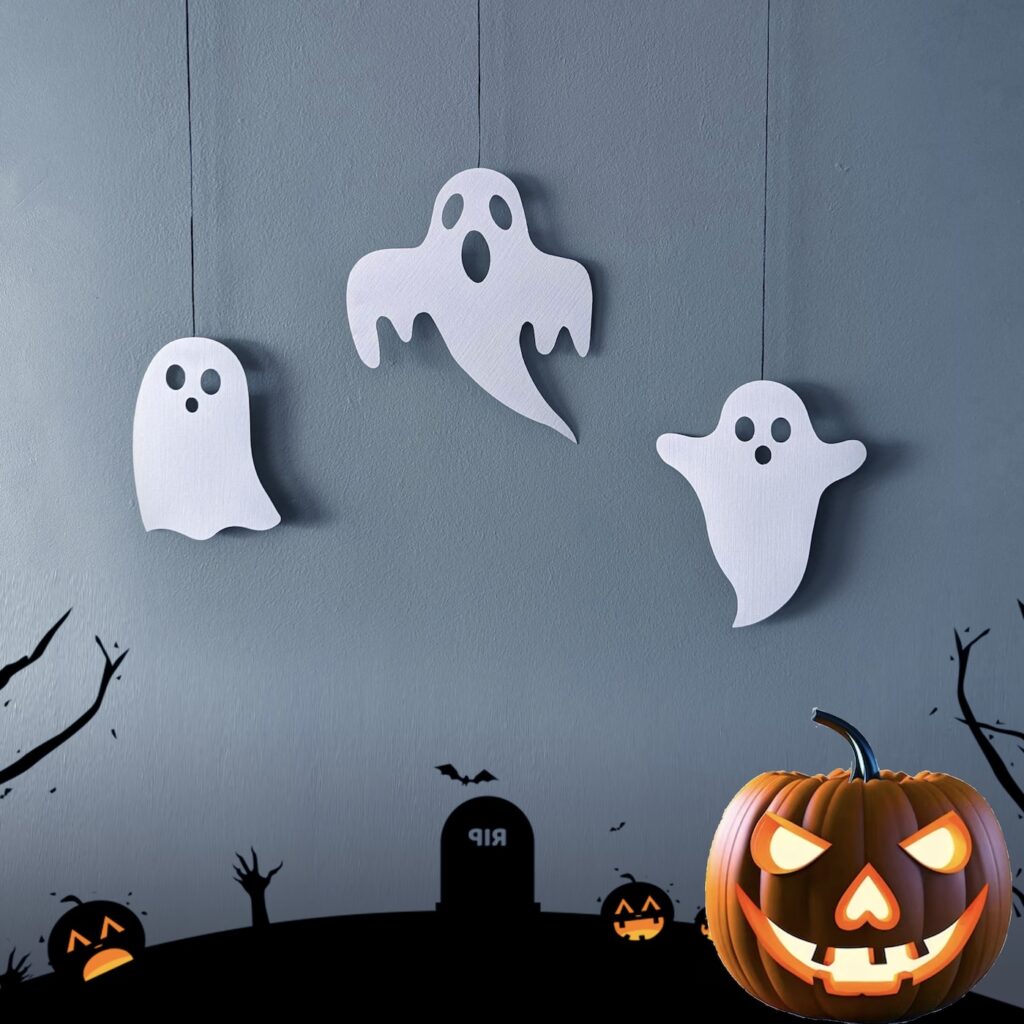 décoration chic fête Halloween fantôme guirlande