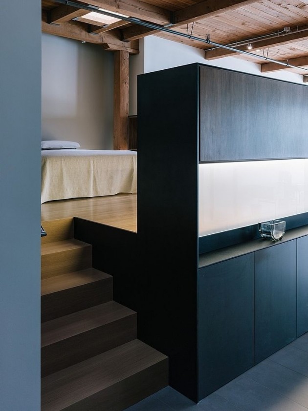 chambre loft minimaliste