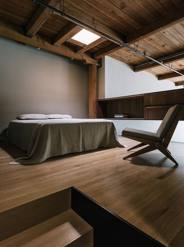 chambre minimaliste decor bois