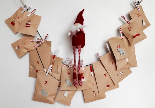 Calendrier de l'Avent réalisable par un enfant