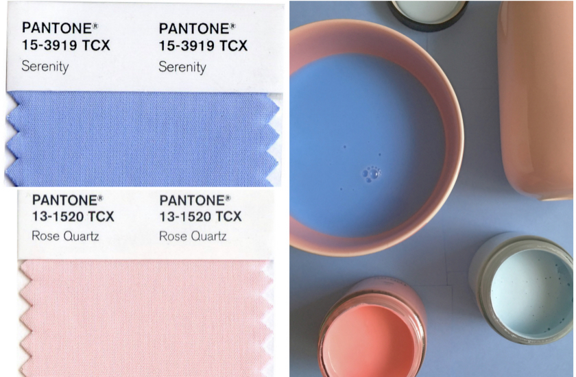 Pantone rose Quartz et Serenity couleur de l'année 2016