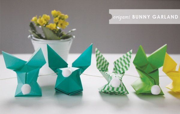 diy guirlande origami lapin
