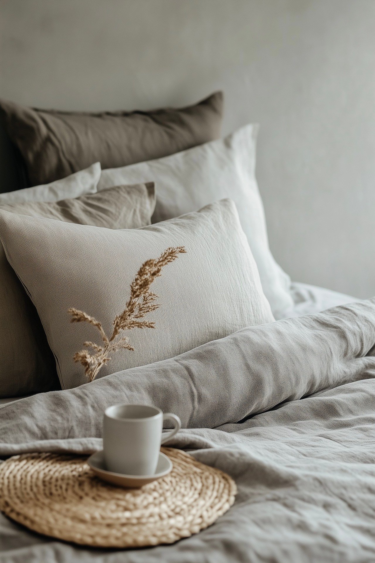 hygge linge de lit nuance de beige taupe