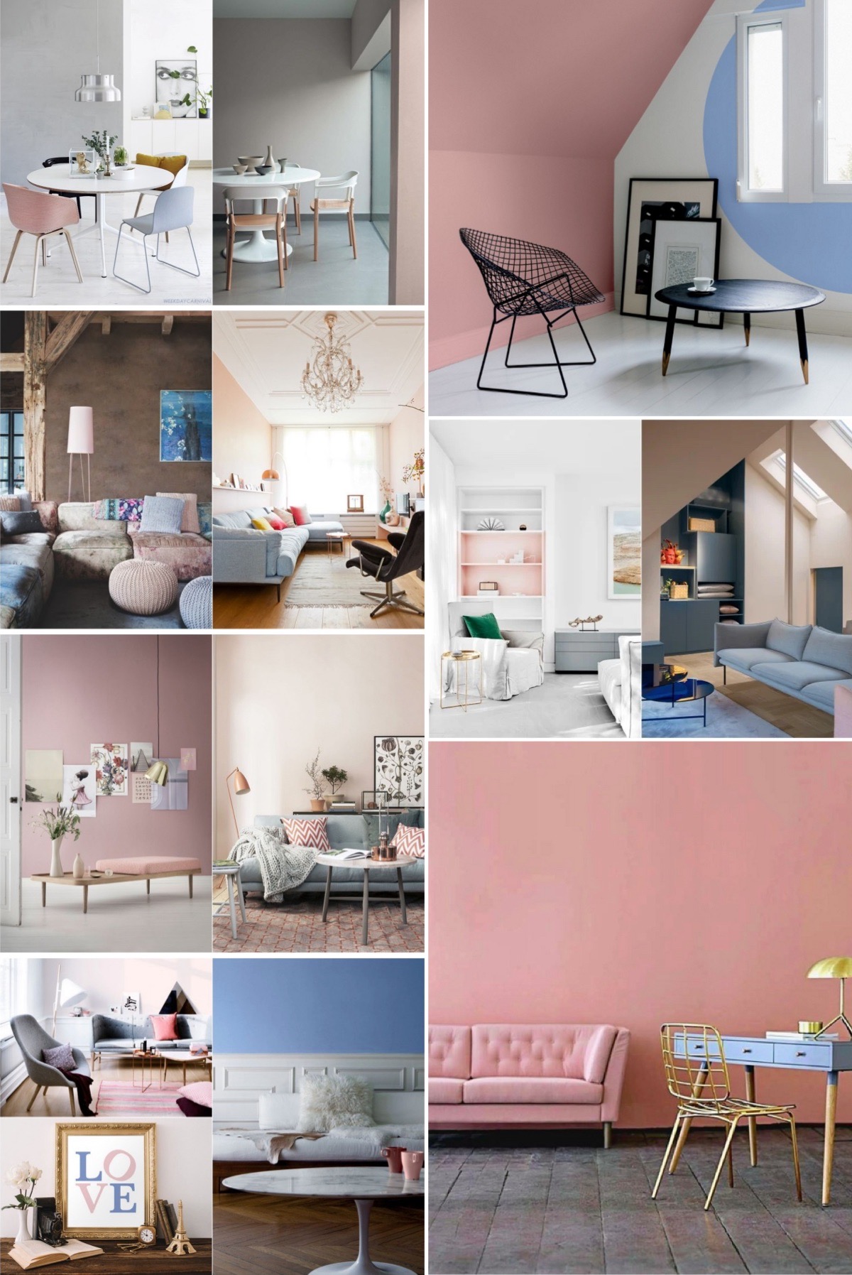 décoration pastel bleu rose salon - blog clem atc