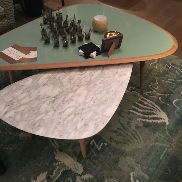 table basse fifties effet faux marbre