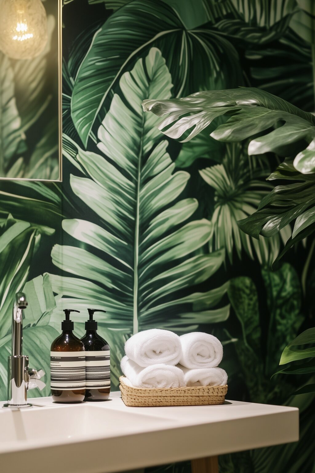 carrelage imprimé feuille tendance jungle palmier