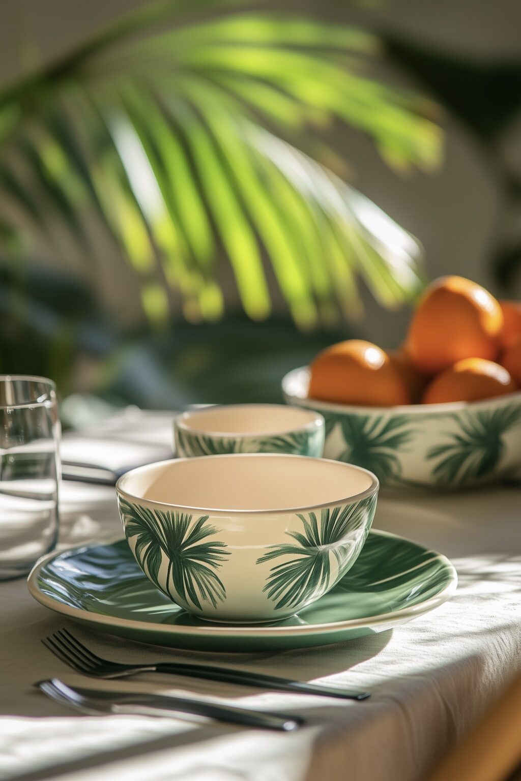 table décoration brunch thème jungle