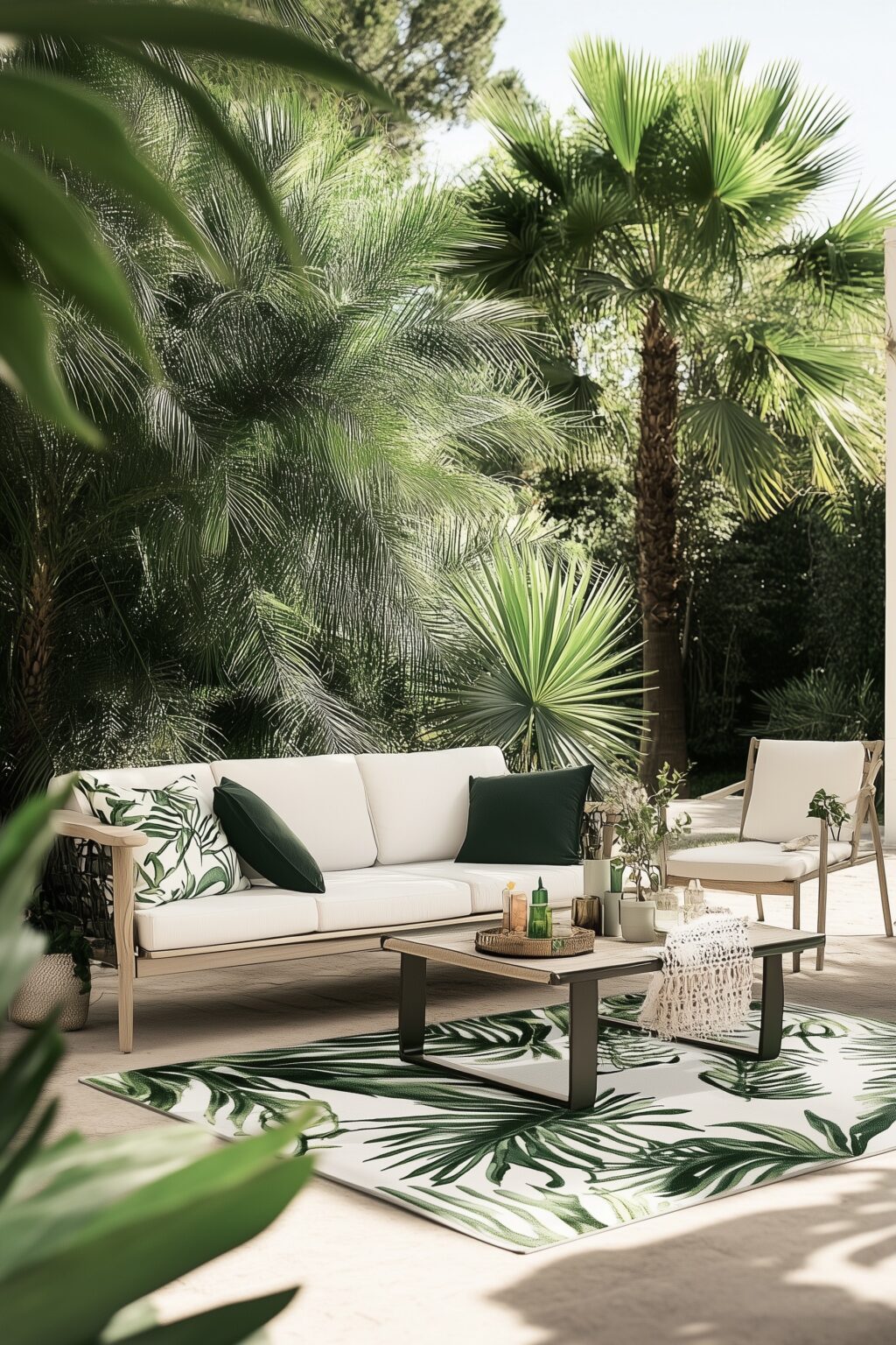 tendance jungle aménagement cuisine été terrasse