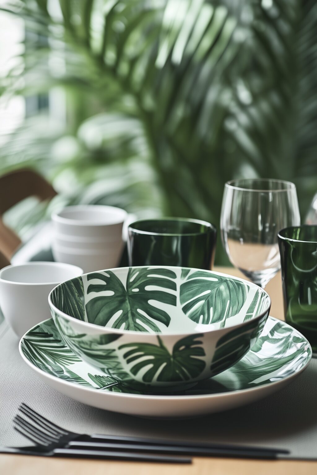tendance jungle art de la table assiette - blog déco