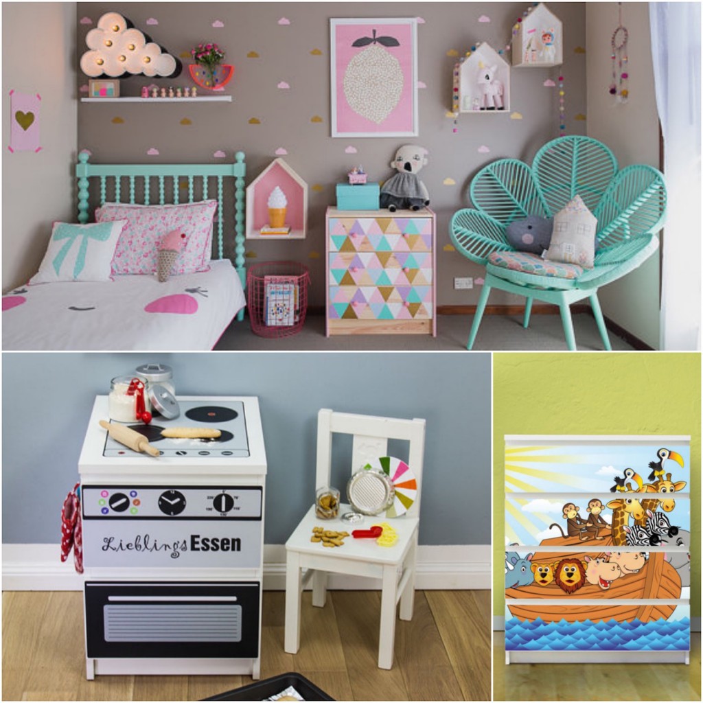 sticker autocollant deco commode triangle