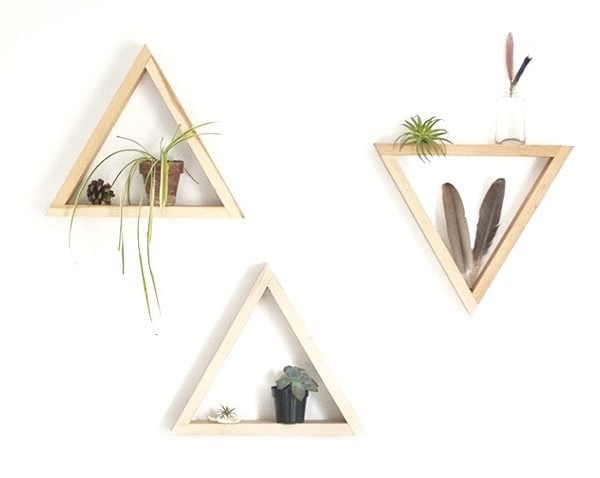 DIY étagère triangle minimaliste inspiration
