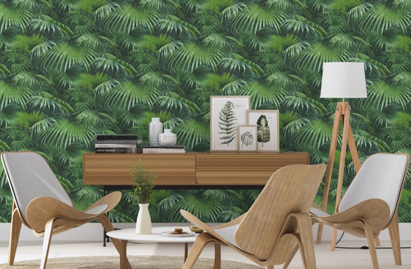 decoration salon style scandinave jungle