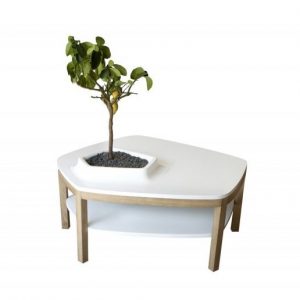 table avec pot de fleur intégré meuble végétal bellila blog déco clem around the corner