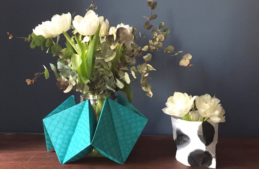 Comment faire un vase en papier origami